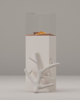 Art installation view of the Labour Lounge featuring lounge cushions designed as machine guns and child laborers, highlighting ethical concerns in consumer products. fabian-garna-cgi-art-direction